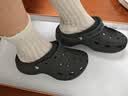 卡骆驰（crocs）经典云朵Clog女沙滩洞洞鞋凉拖鞋206750 黑色  37  实拍图
