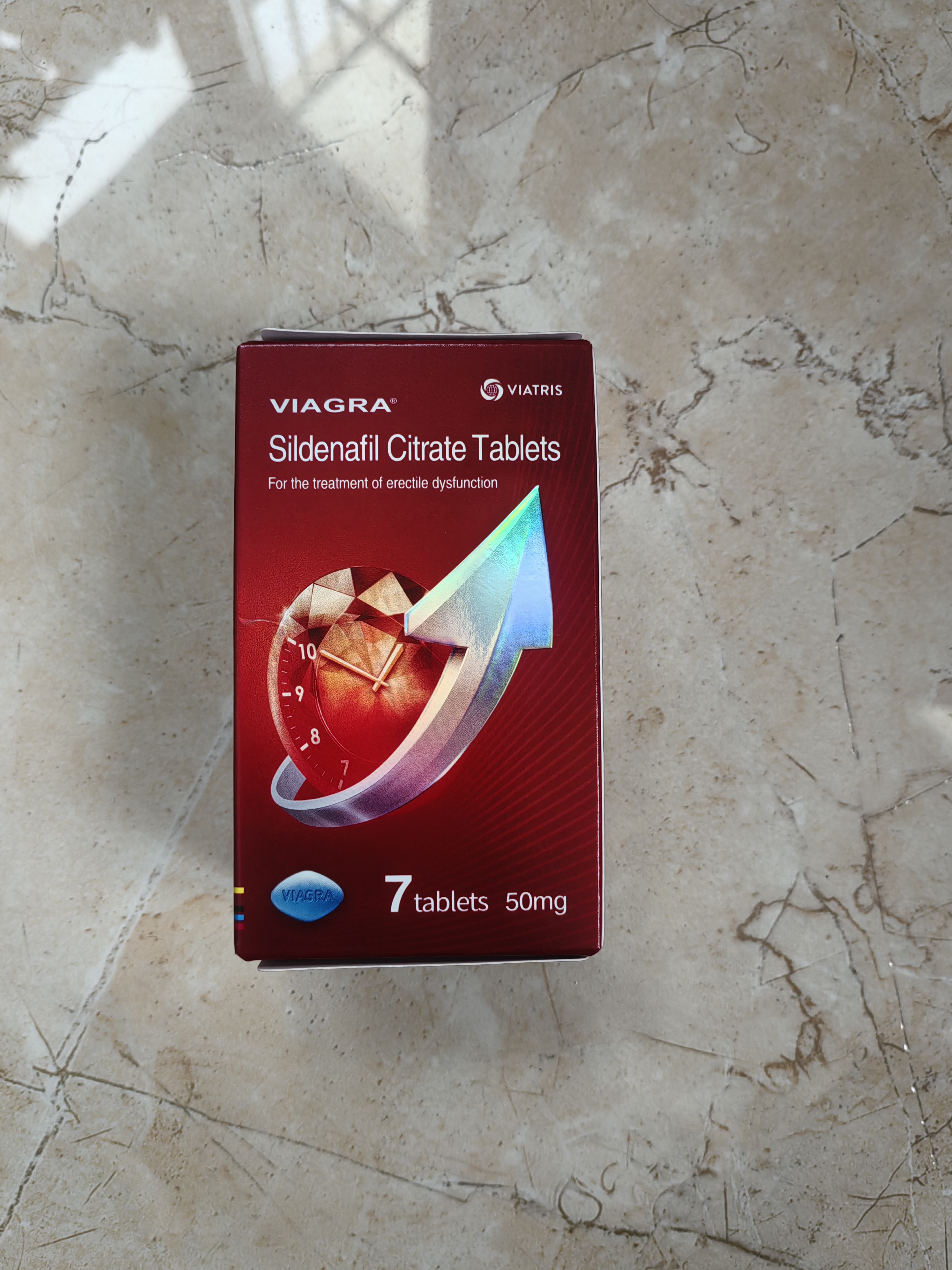 【原研药】万艾可 Viagra 枸橼酸西地那非片 50mg*7片/盒 男科用药 实拍图