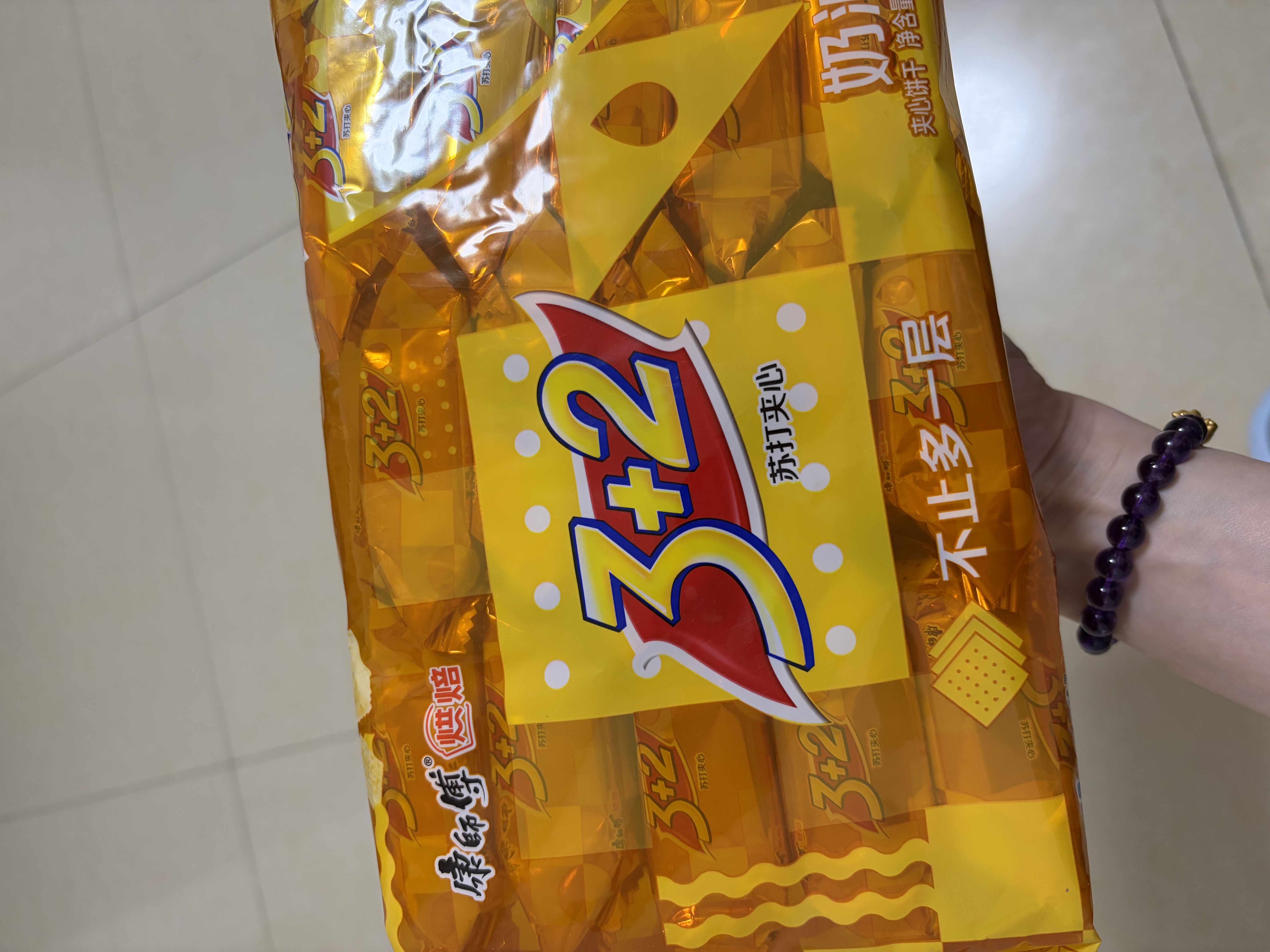 康师傅 3+2苏打夹心饼干 奶油味500g 休闲零食 早餐下午茶 实拍图