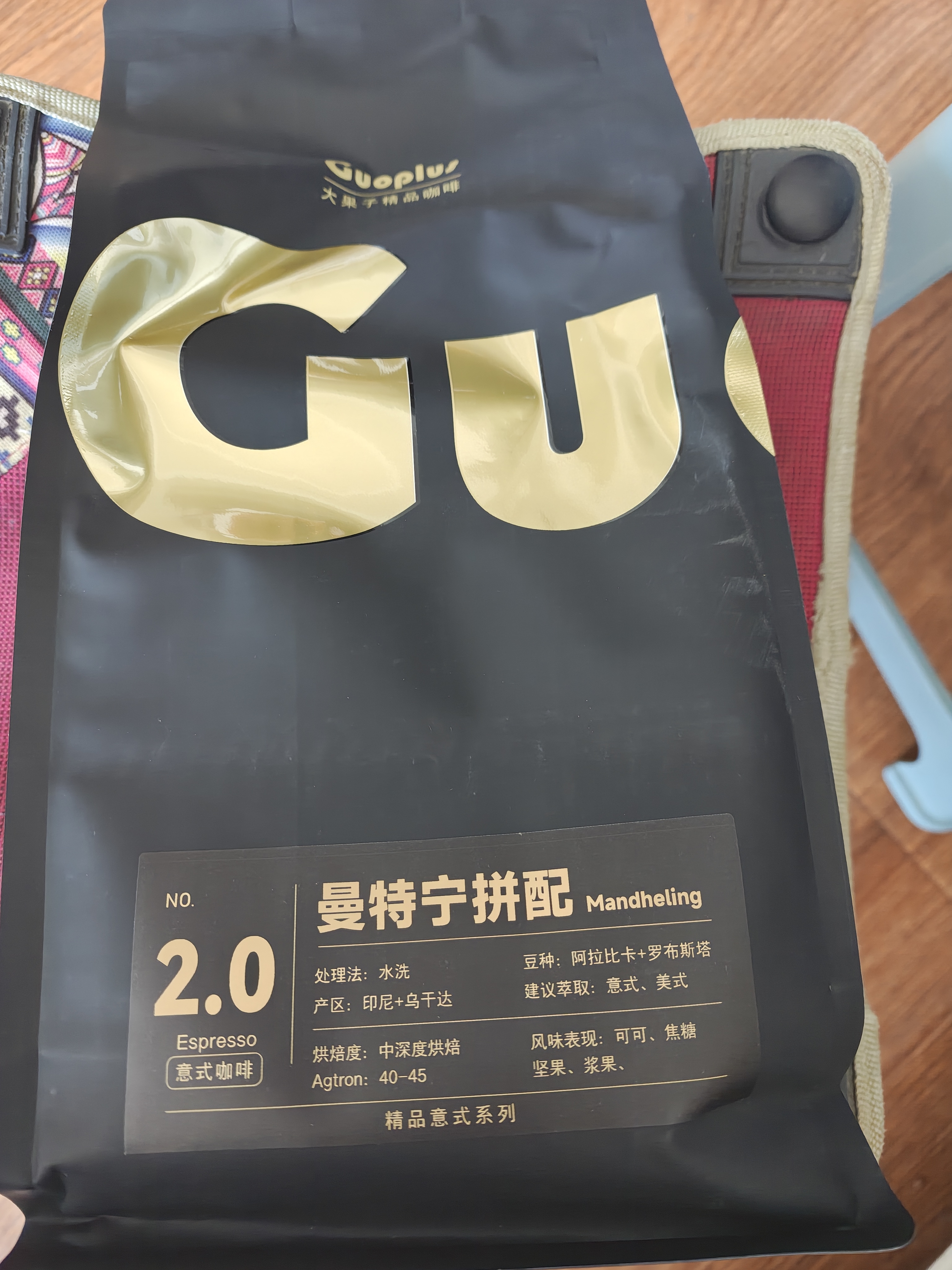 GUOPLUS曼特宁风味现磨手冲意式咖啡豆 中深烘培黑咖啡豆/粉454g 曼特宁风味1kg-中深烘培 不磨粉 实拍图