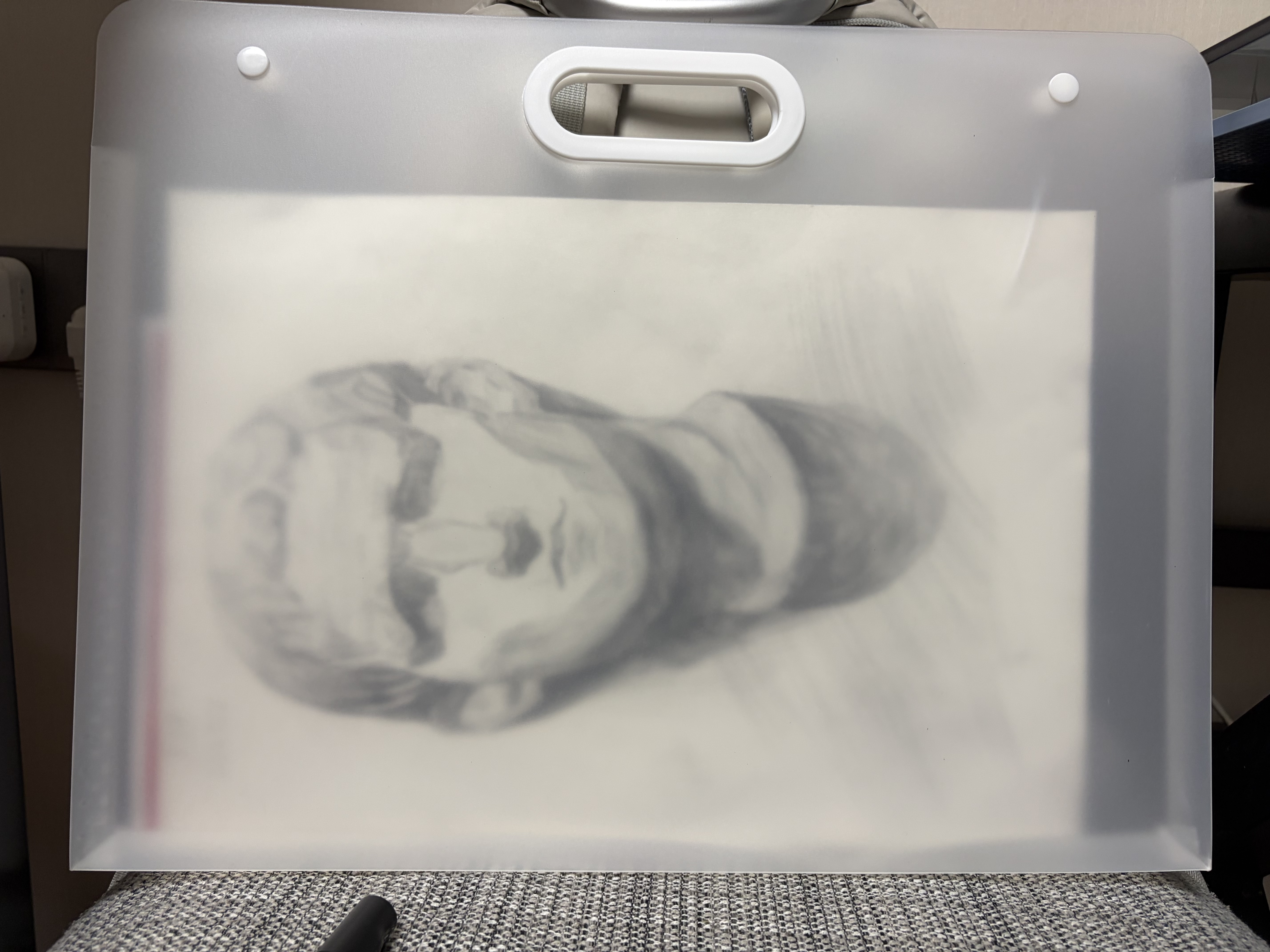 新时达画册收纳册8K美术作品素描绘画画纸画稿画夹文件资料册a2画作收纳袋子a3海报油画袋儿童学生透明白 实拍图