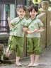 苏汉唐儿童汉服男女童唐装班服表演服开学礼服 上衣+裤子+挂包 130 实拍图