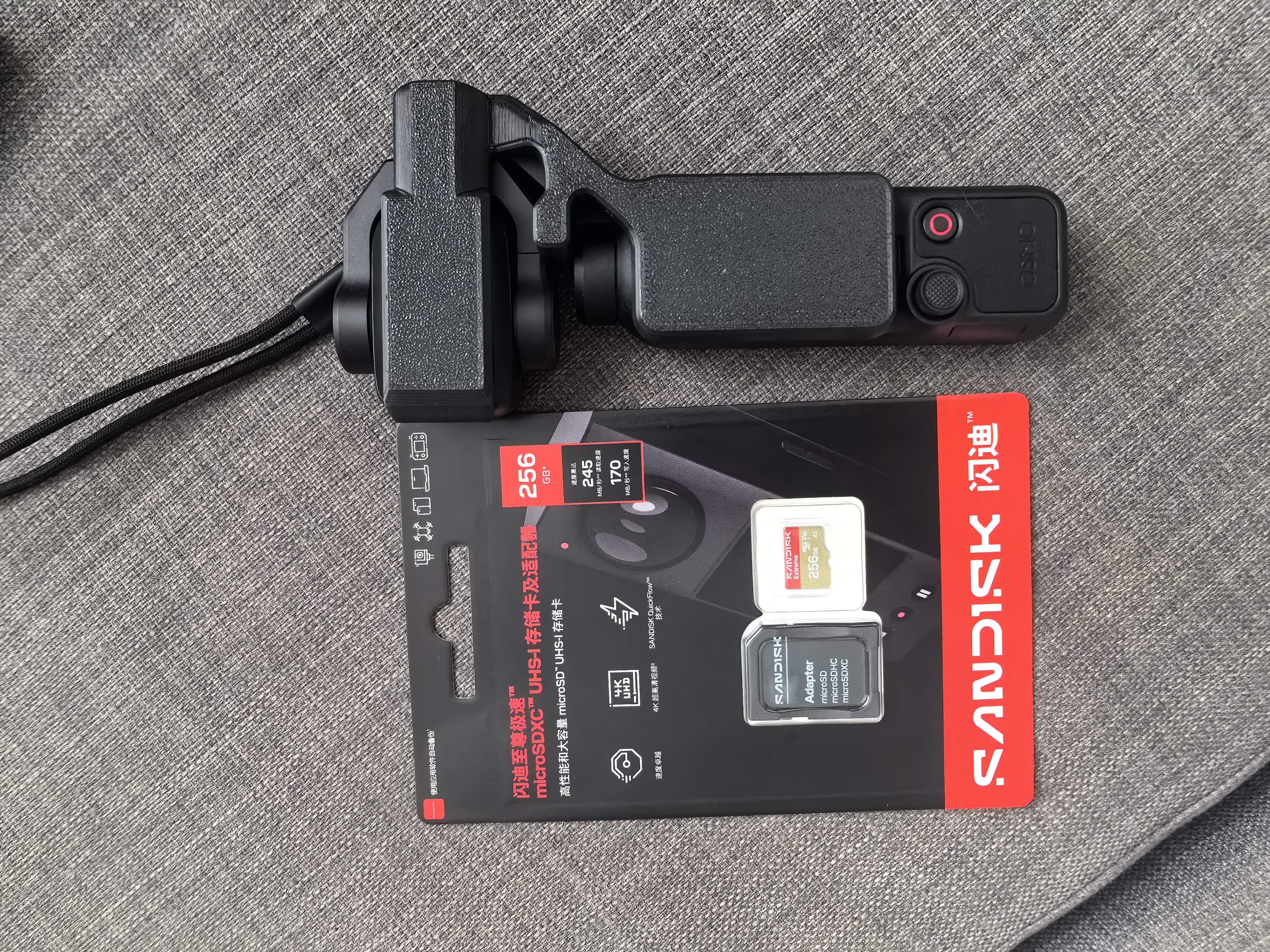 Sandisk闪迪256GB TF(MicroSD)内存卡4K极速金卡A2 V30 U3兼容大疆Pocket3/4P/Action 6运动相机/无人机存储卡 实拍图