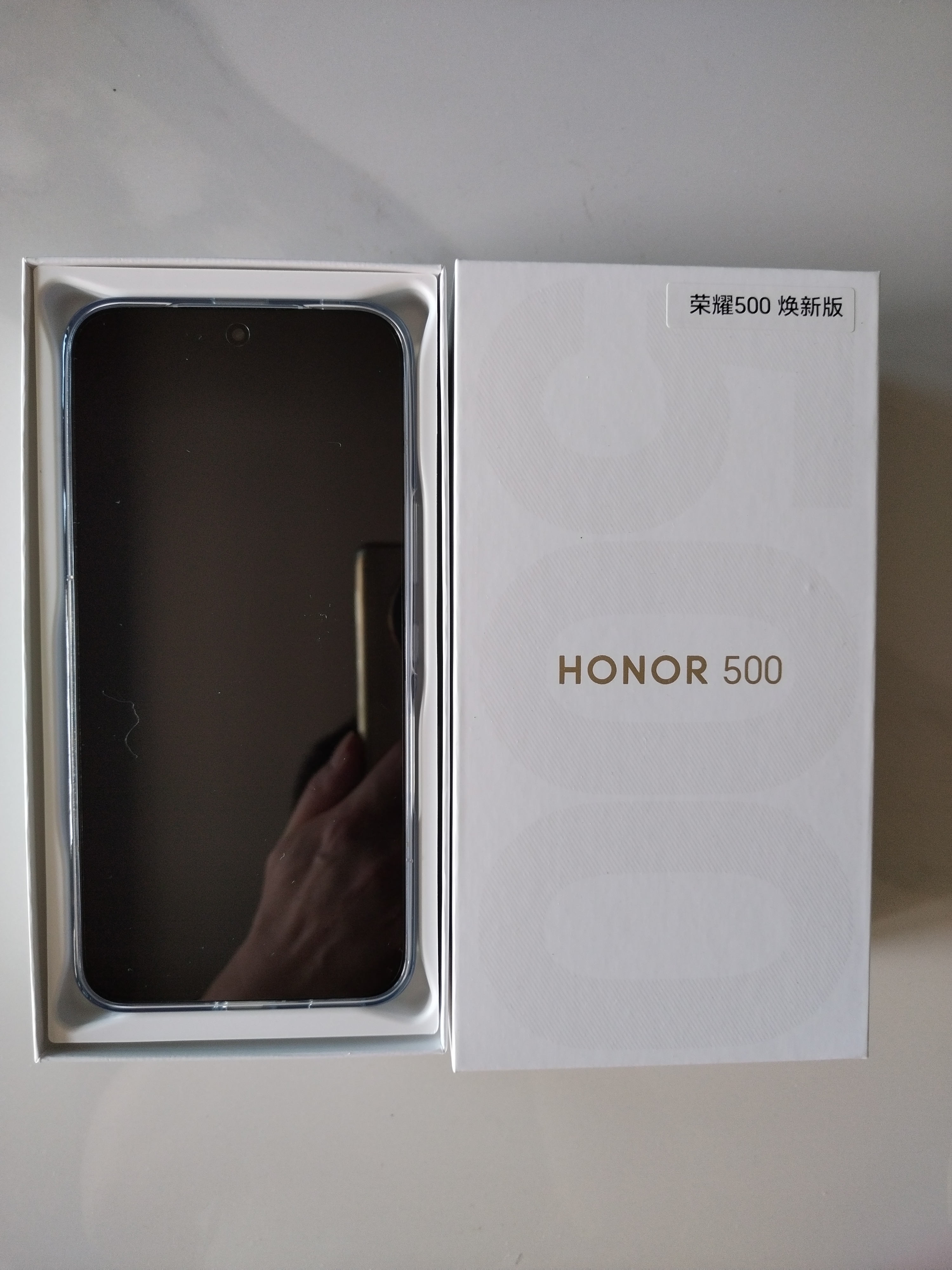 荣耀500焕新版 超级标准版 肖战同款 2亿人像全能实况 青海湖电池 5G AI 学生 拍照手机 12+256海蓝宝 实拍图