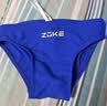 洲克（ZOKE）青少年儿童泳裤男中大童三角专业竞技训练舒适120626816 彩兰 12 实拍图
