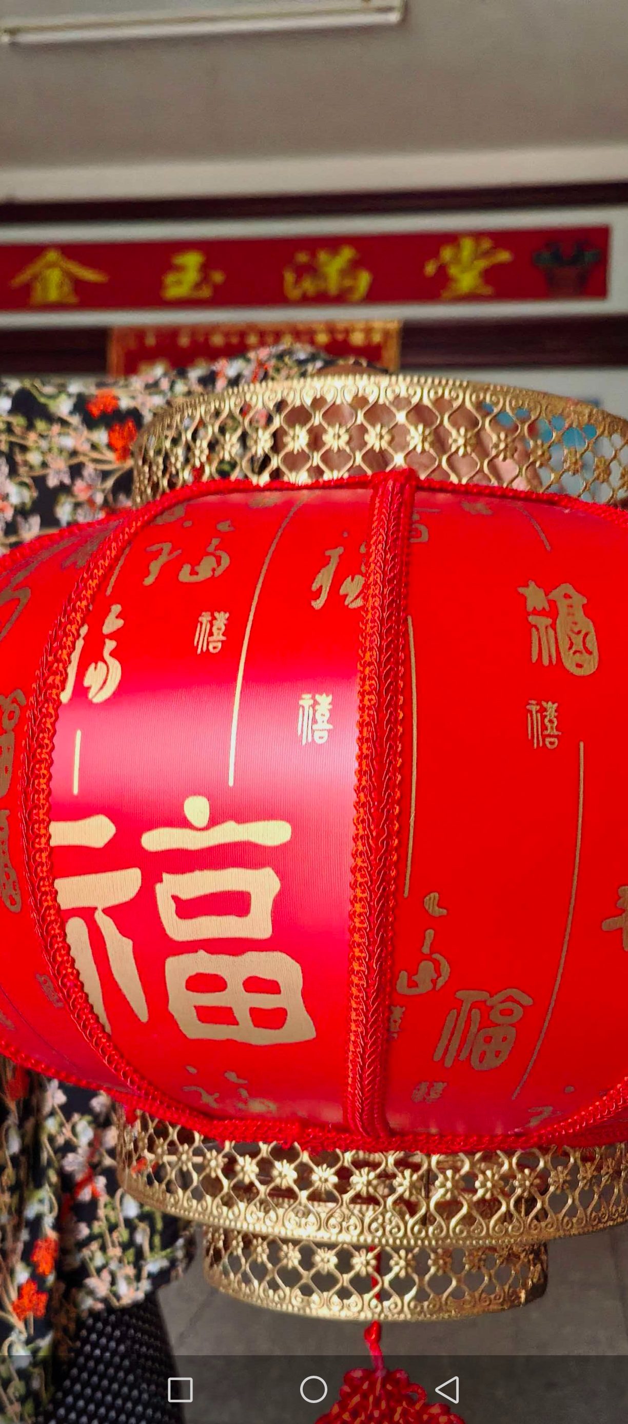 新新精艺中秋节灯笼仿羊皮大红灯笼国庆节装饰阳台大门福字店铺商场宫灯 实拍图