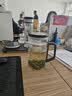雅集玻璃杯月牙茶隔大容量豪饮杯800ml高硼硅办公水杯耐热杯木盖木把 实拍图