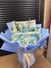 领香鲜花速递33朵香槟玫瑰花束送老婆表白女友生日礼物全国同城配送 33朵碎冰蓝玫瑰花束—星辰大海 实拍图