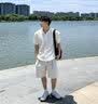 OEMG 老钱风肌理感针织polo衫领短袖T恤男士夏季新款cleanfit百搭上衣 白色 【高品质】 XL [建议110-130斤] 实拍图