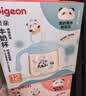 贝亲（Pigeon）儿童牛奶杯1-3岁宝宝喝水喝奶PPSU直饮奶瓶双吸管水杯海青色330ml 实拍图