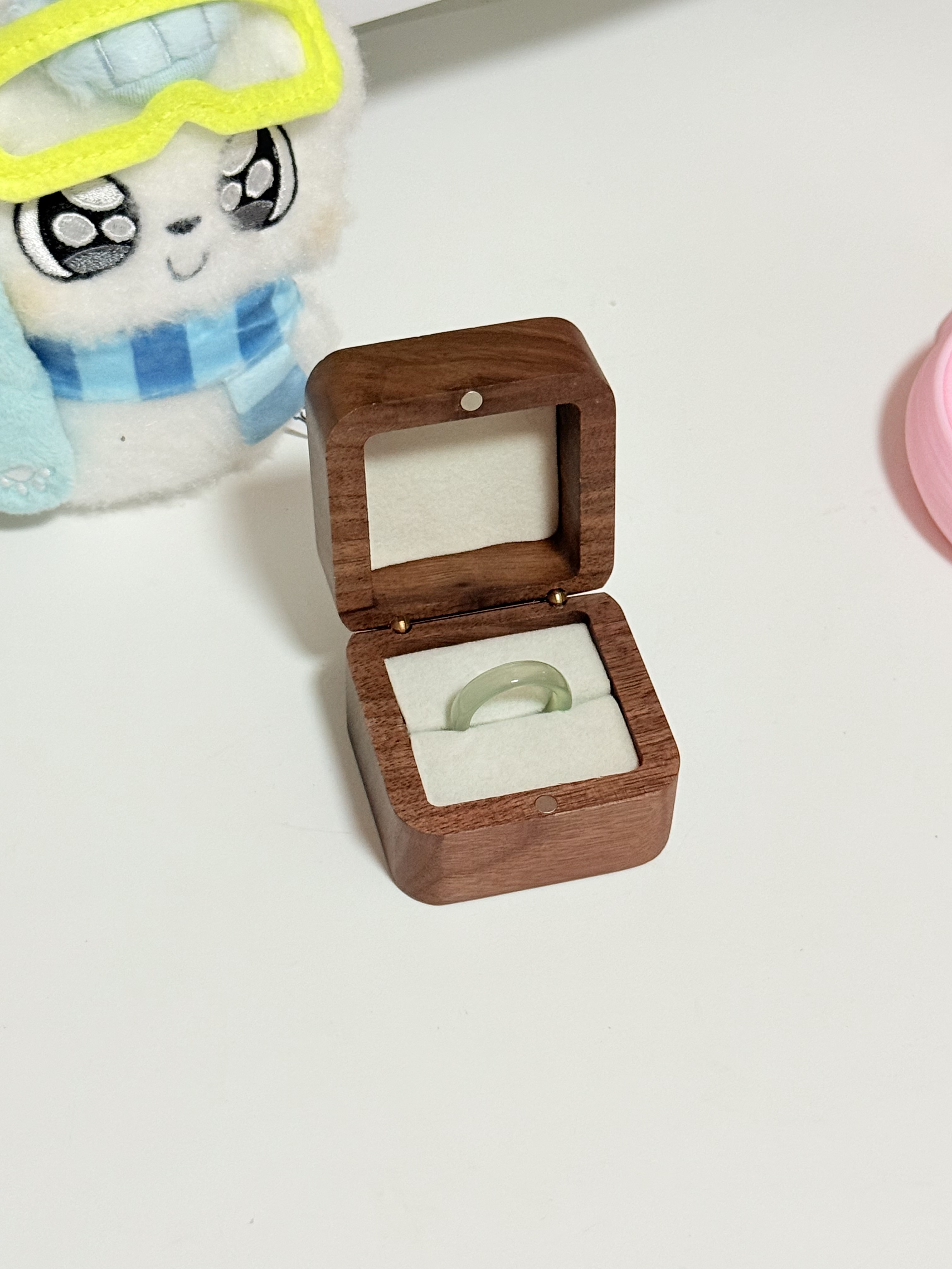 范爷家高档黑胡桃木首饰盒生日求婚戒指盒防氧化仪式钻戒纪念日女友礼盒 实拍图