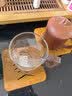 泥也茶杯水杯玻璃杯月牙杯绿茶泡茶杯子月牙过滤茶杯办公室水杯男士 实拍图