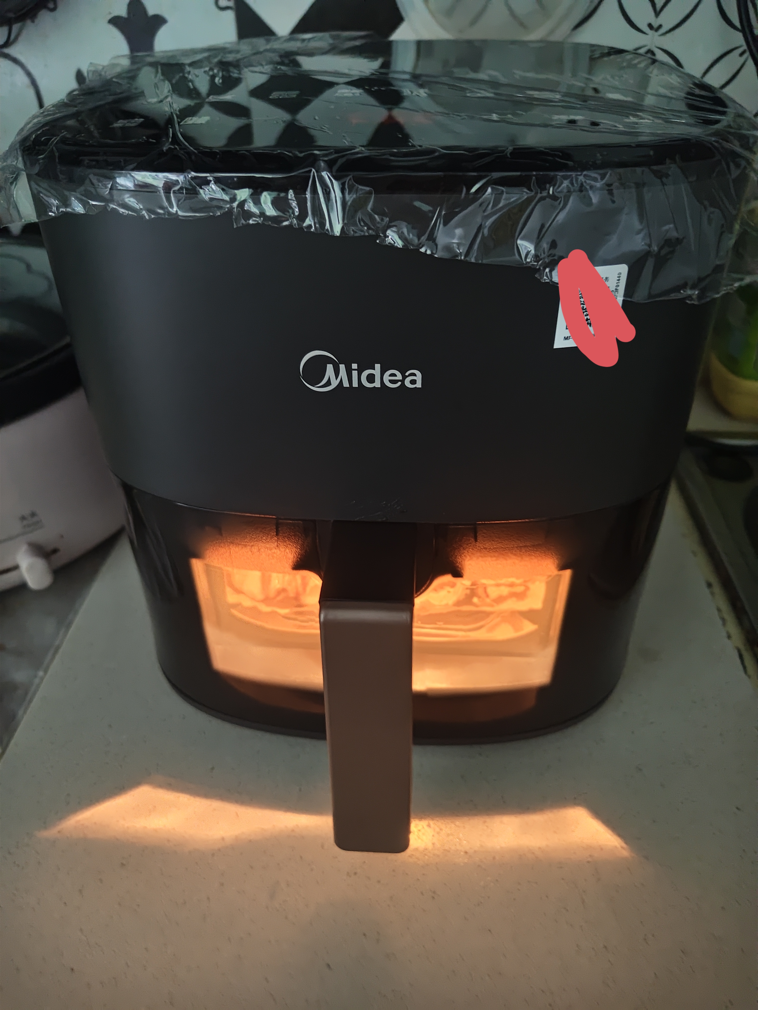 美的（Midea）空气炸锅不锈钢2026年新款蒸烤一体空气电炸锅 0涂层大容量空气炸锅家用小家电 5.3L KZC5388PRO 实拍图