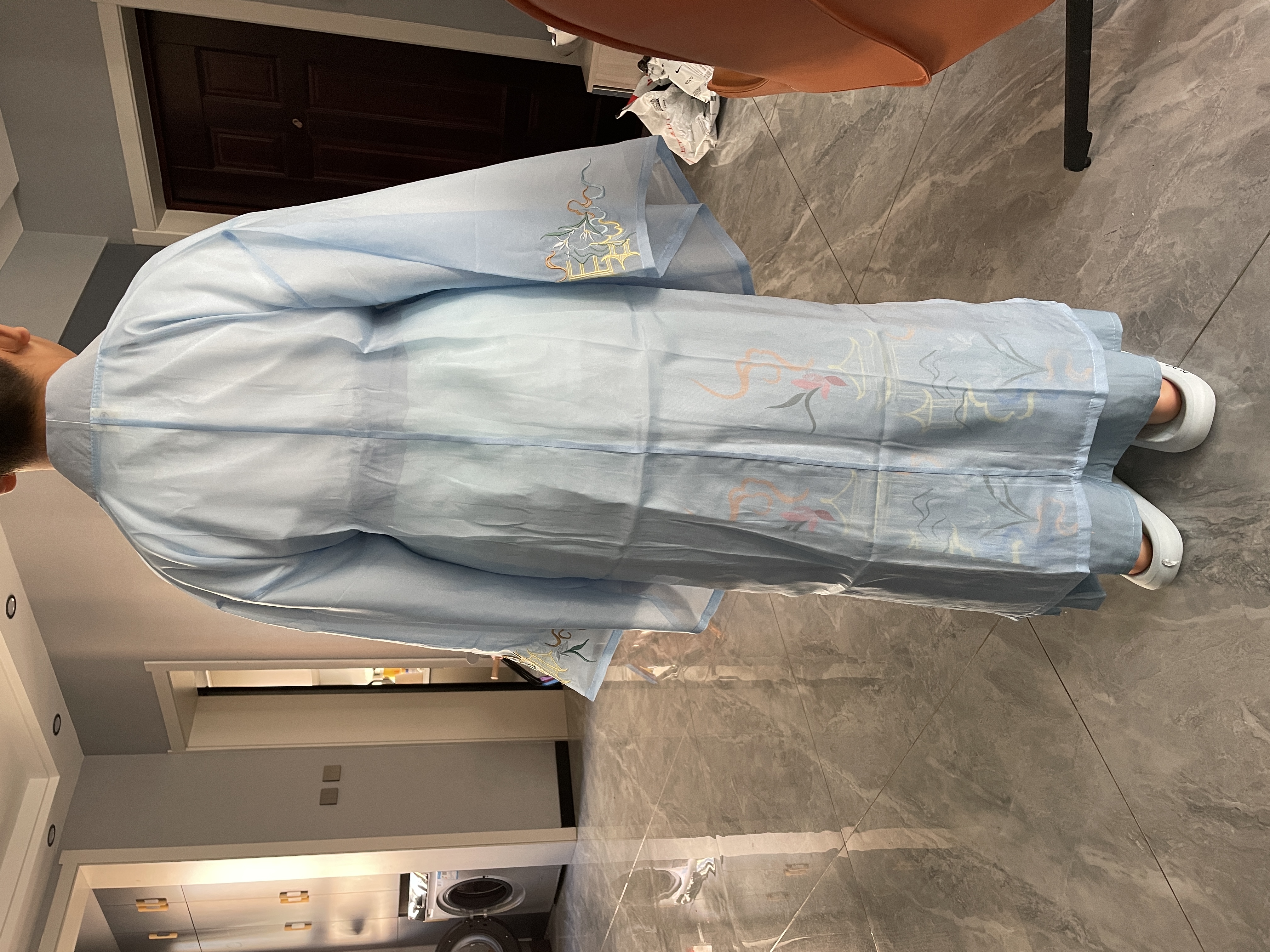 小淘孩儿童汉服国风汉服男童演出服唐装表演服 青筠 150 晒单实拍图