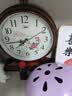 康巴丝（Compas）挂钟古典欧式座钟表复古客厅装饰台钟创意卧室床头时钟石英钟 3020数字木纹 实拍图