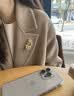 唐后高档轻奢高档珍珠花朵胸针女别针满钻叶子丝巾扣衣饰服饰配饰 实拍图