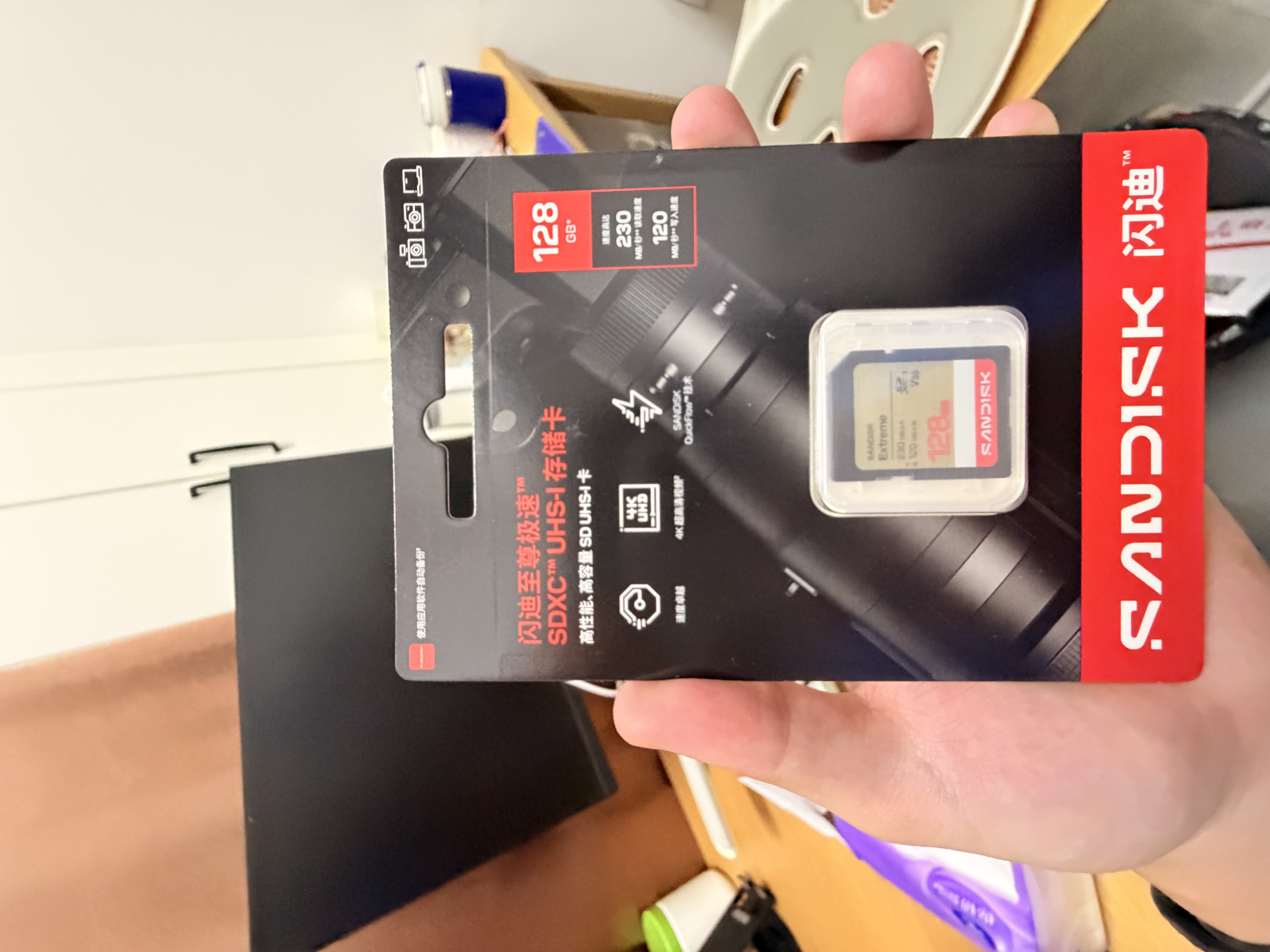 Sandisk闪迪128GB SD内存卡 4K V30 U3 C10 相机存储卡 读速230MB/s 写速120MB/s 高速连拍 微单/单反相机 实拍图