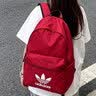 adidas休闲日常通勤运动双肩背包学生书包开学男女阿迪达斯三叶草   胜利红   NS(均码) 实拍图