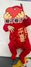 贝瑞加（Babyprints）新生儿连体衣大红色拜年服婴儿纯棉过年衣服宝宝四季爬服 喜乐52 实拍图