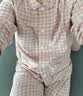 MUJI[自营限定款]女士无侧缝 双层纱织睡衣 纯棉家居服 浅粉红色 XL 实拍图