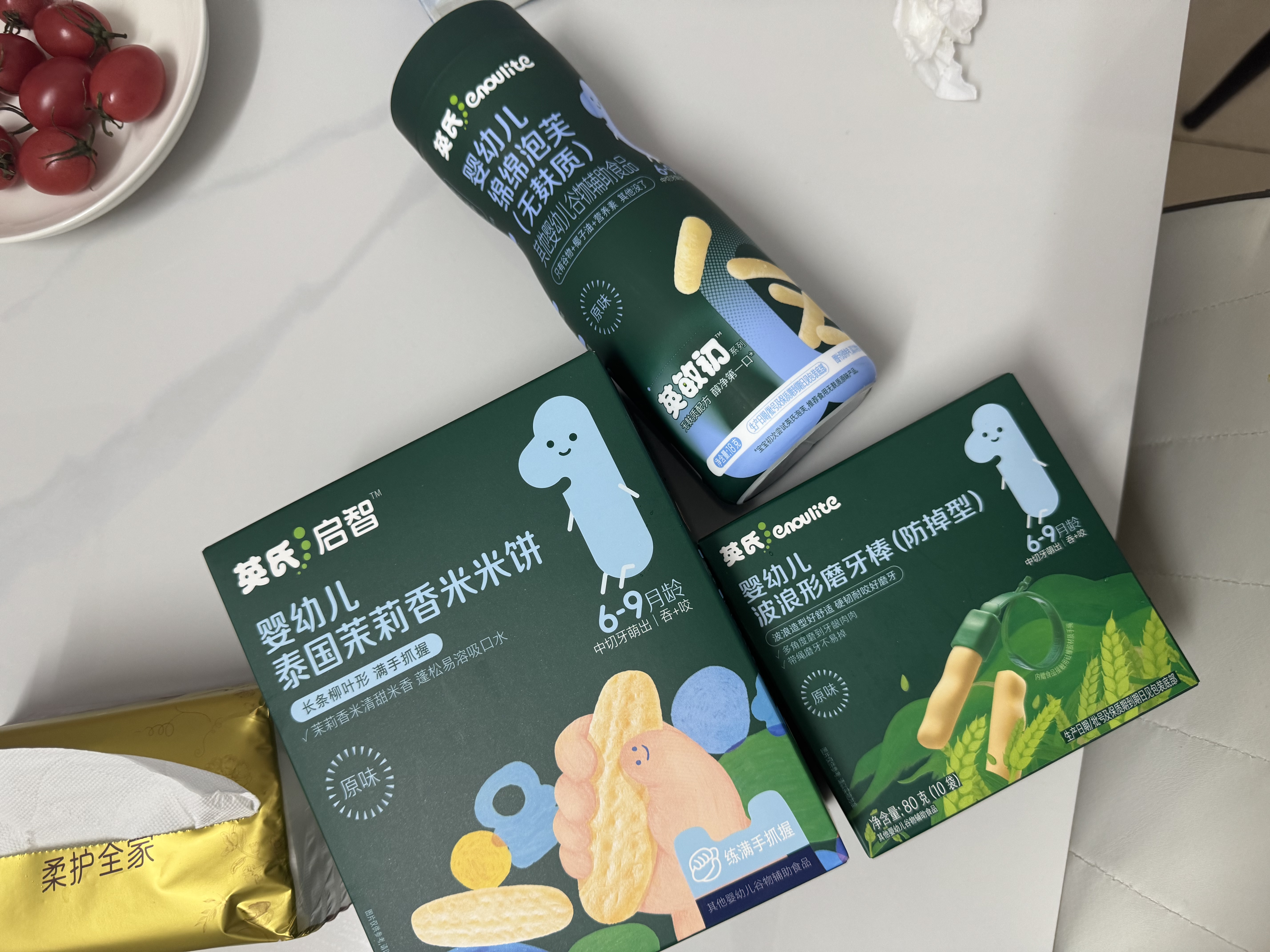 英氏婴幼儿磨牙棒原味带绳防掉婴儿宝宝零食6-12个月磨牙饼干80g 实拍图
