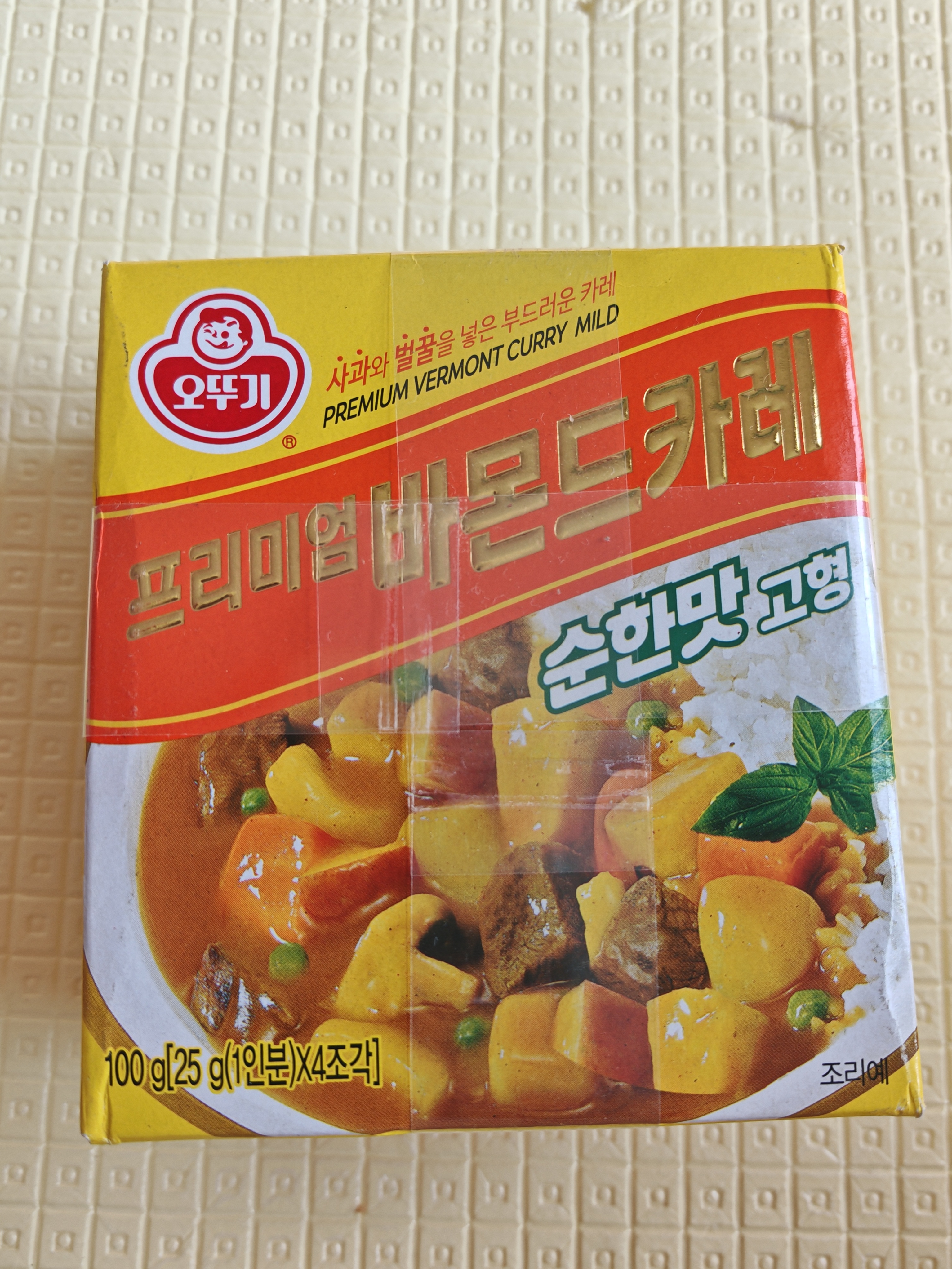 不倒翁苹果咖喱块100g（原味）*2盒  韩国进口 速食拌饭 块状咖喱调味料 实拍图