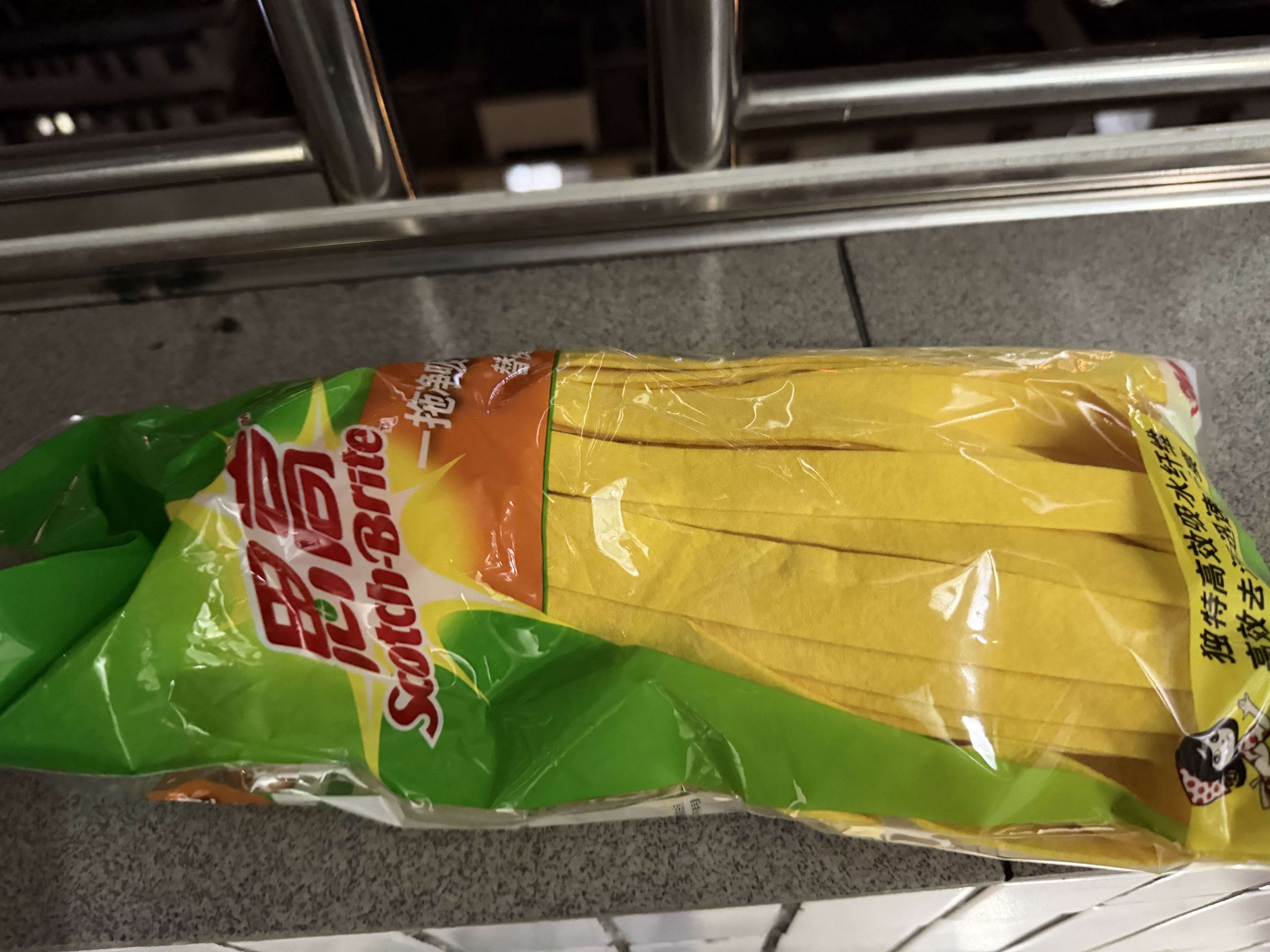 3M 思高一拖净棉线布条吸水无纺布拖把墩布家用一拖净老式传统拖把 吸水型拖把1杆+2头 实拍图