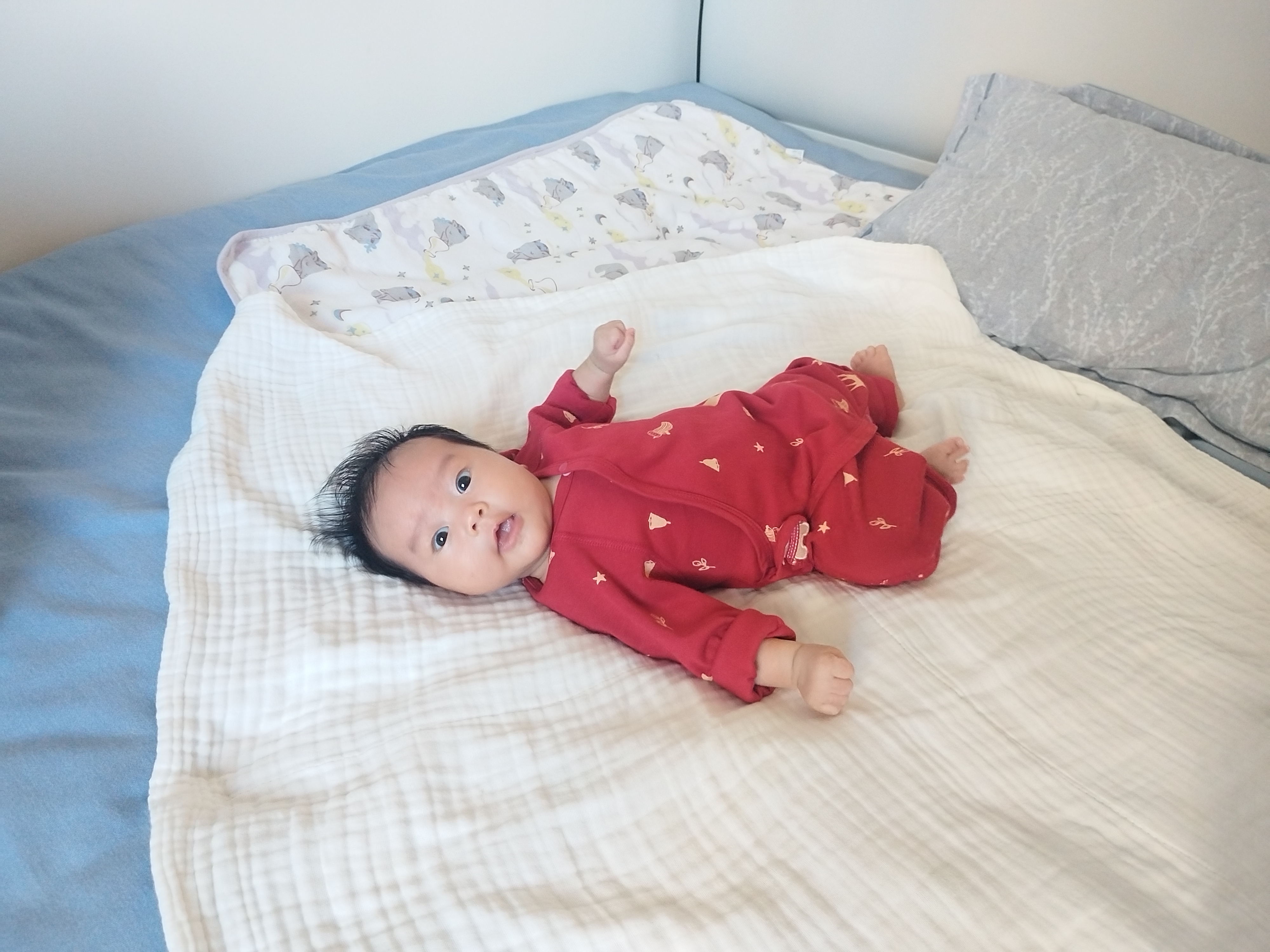 优奇新生儿满月连体衣婴儿哈衣春秋纯棉初生和尚服爬服男女宝宝内衣 实拍图