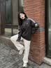 adidas复古风休闲梭织立领夹克早秋外套男女阿迪达斯官方三叶草   深灰   XS 实拍图