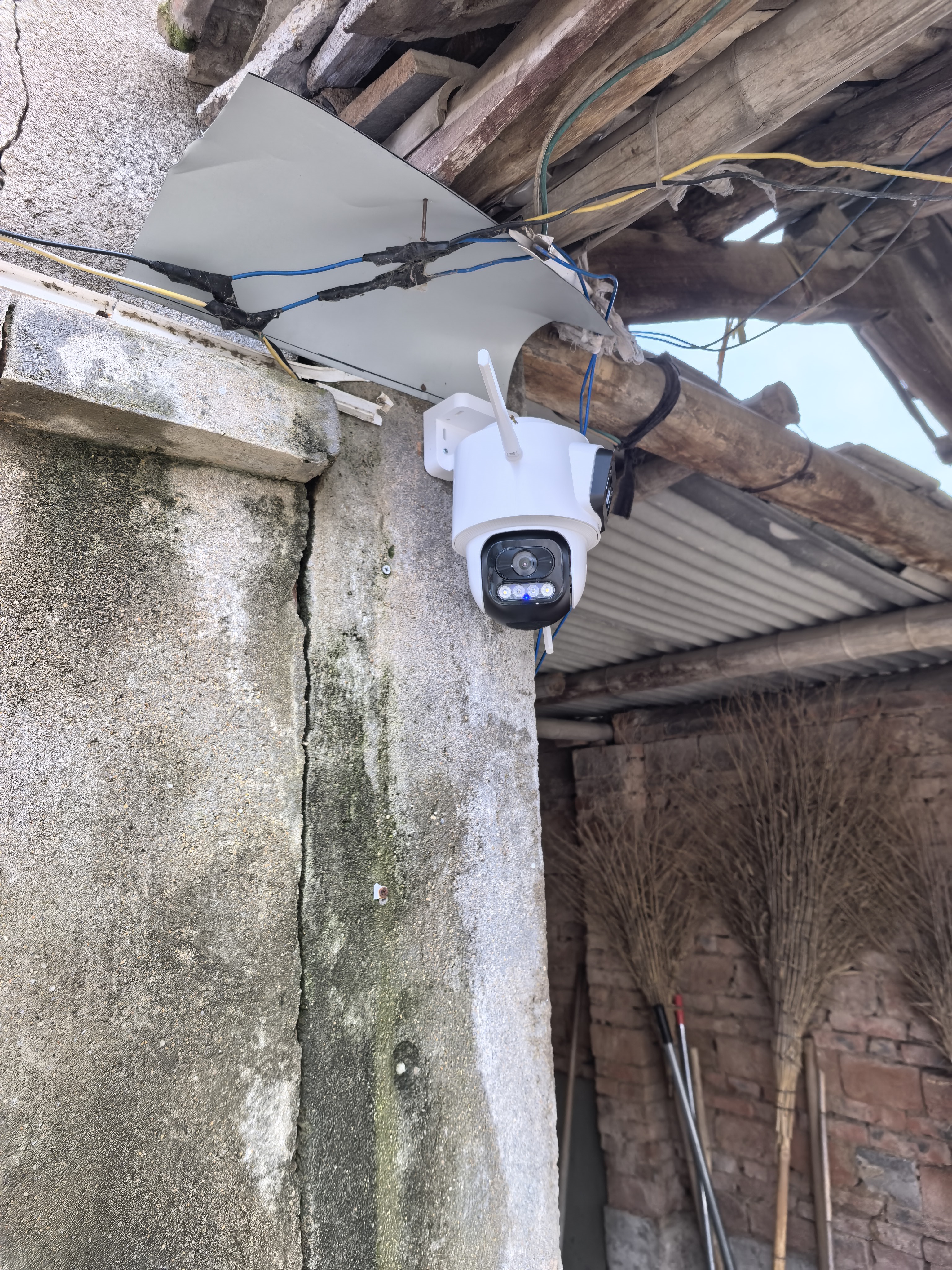 360室外像头终身免费流量5C3K 4G版双摄1000万超清家用360度全景户外农村商店监控防水高清夜视 实拍图