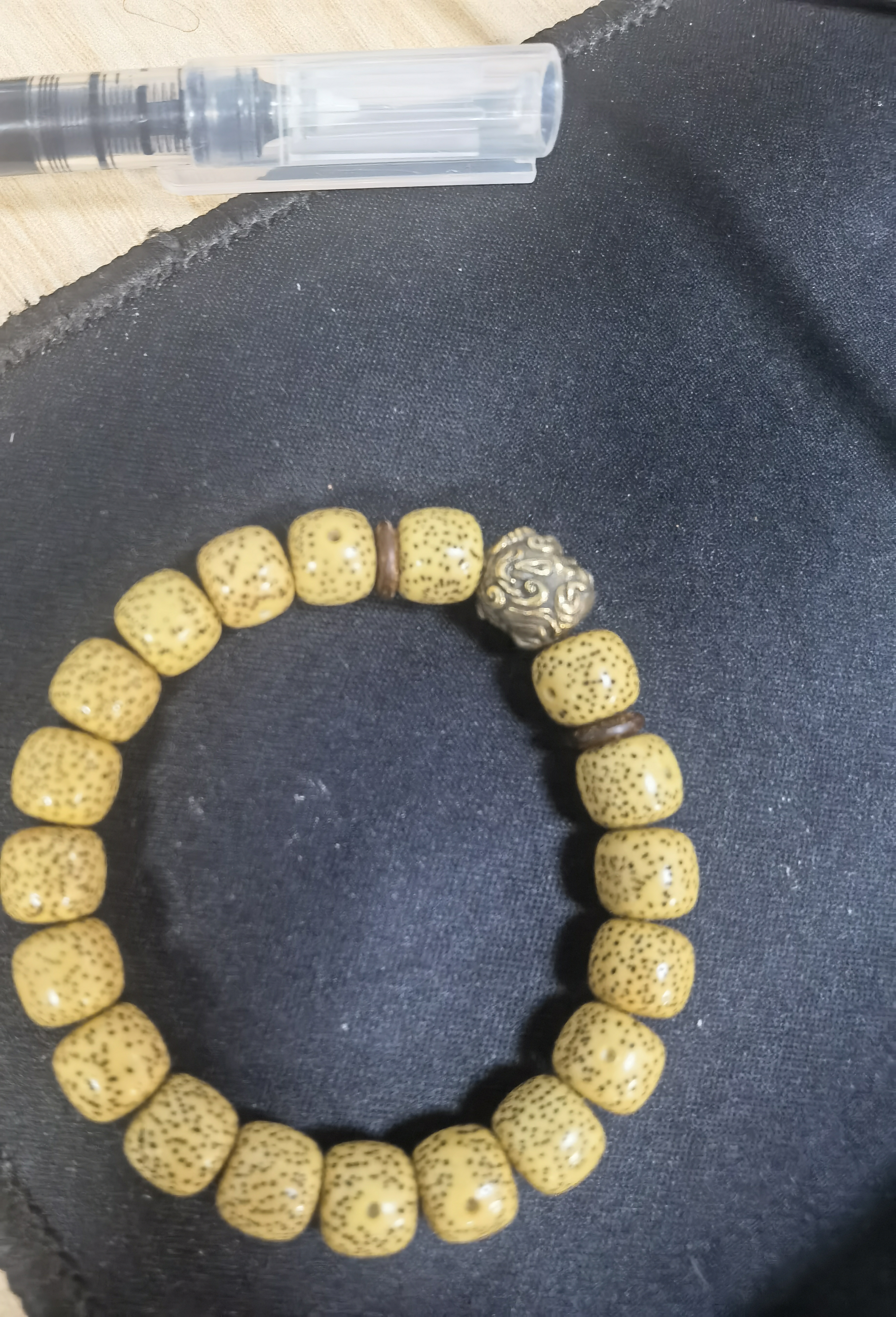 月印百川 星月菩提手串原生态鸡油黄文玩佛珠盘玩手链约8*10mm 实拍图