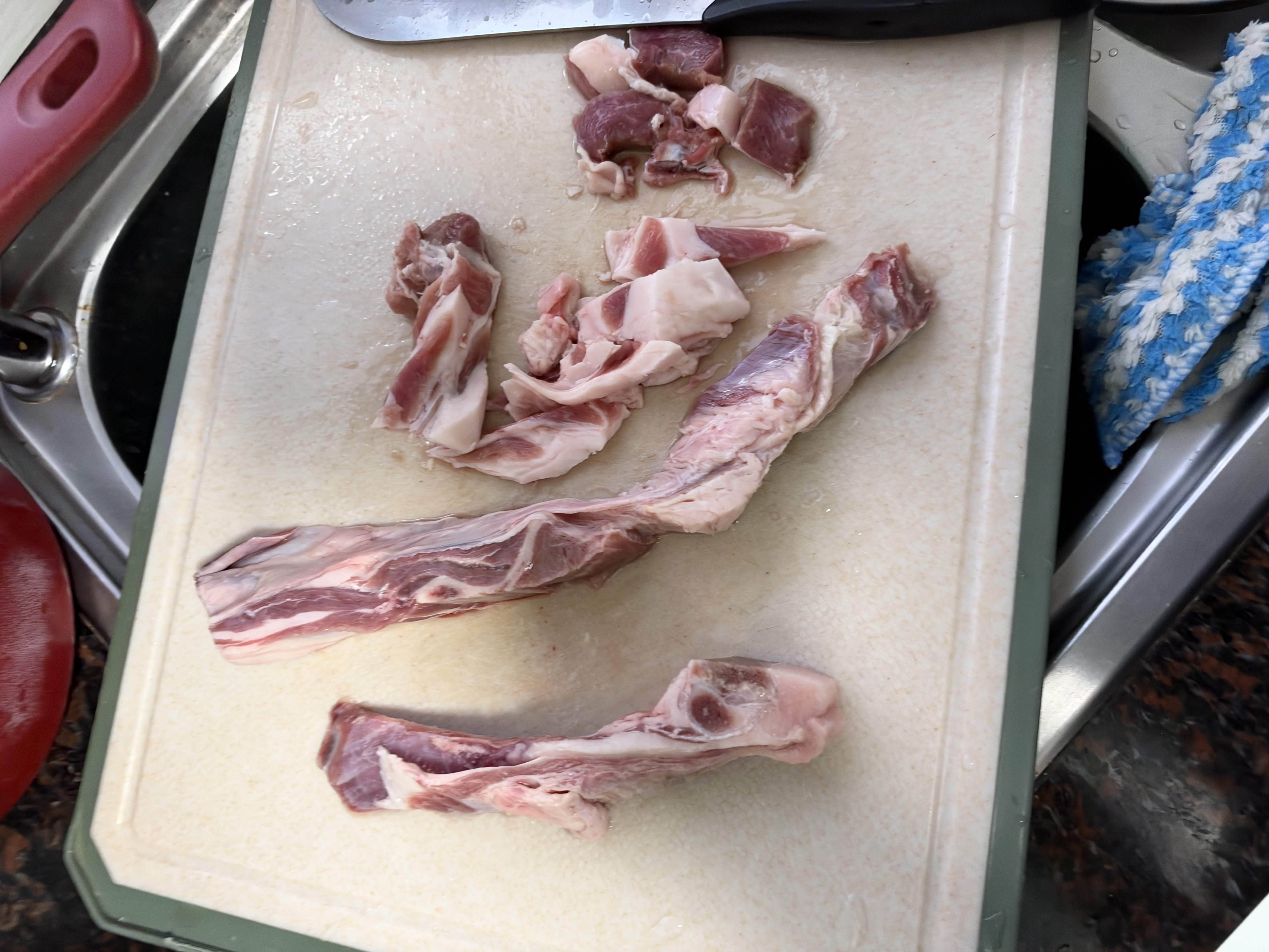 西鲜记盐池滩羊 原切带骨羔羊老饕羊背手把肉1kg 清炖红烧炖煮生鲜食材 实拍图