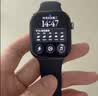 Apple/苹果/苹果 Watch Series 12 智能手表GPS款46毫米深空灰色铝金属表壳海军蓝色运动型表带S/M MJFE4CH/B 实拍图