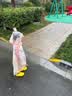 牧萌儿童雨衣男童女童防水全身雨披幼儿园小学生雨具 橙色挖掘机 M 实拍图