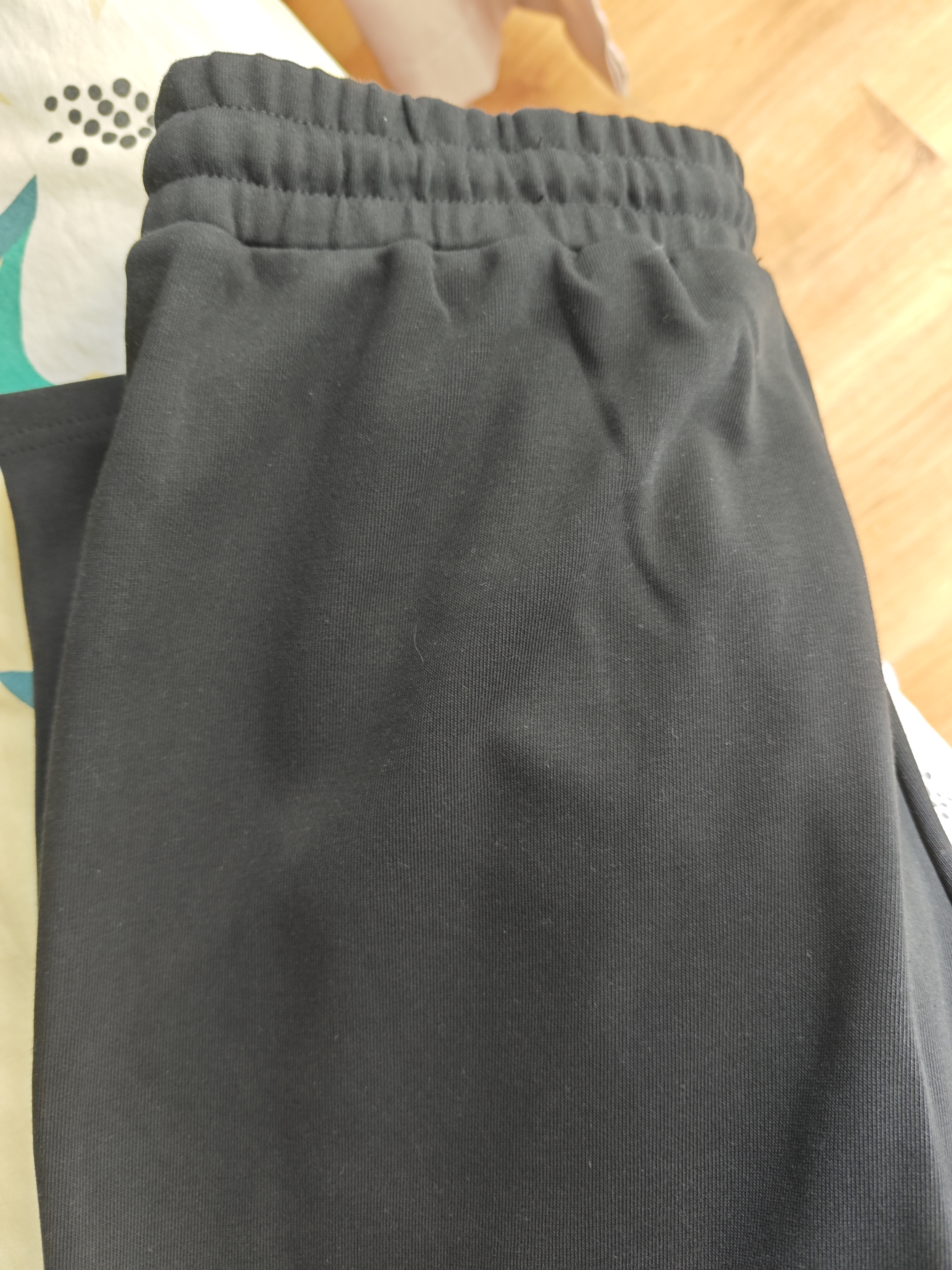 凡客诚品（VANCL）裤子男春秋宽松男裤重磅休闲裤男士垂感卫裤运动直筒裤 黑色 L 实拍图