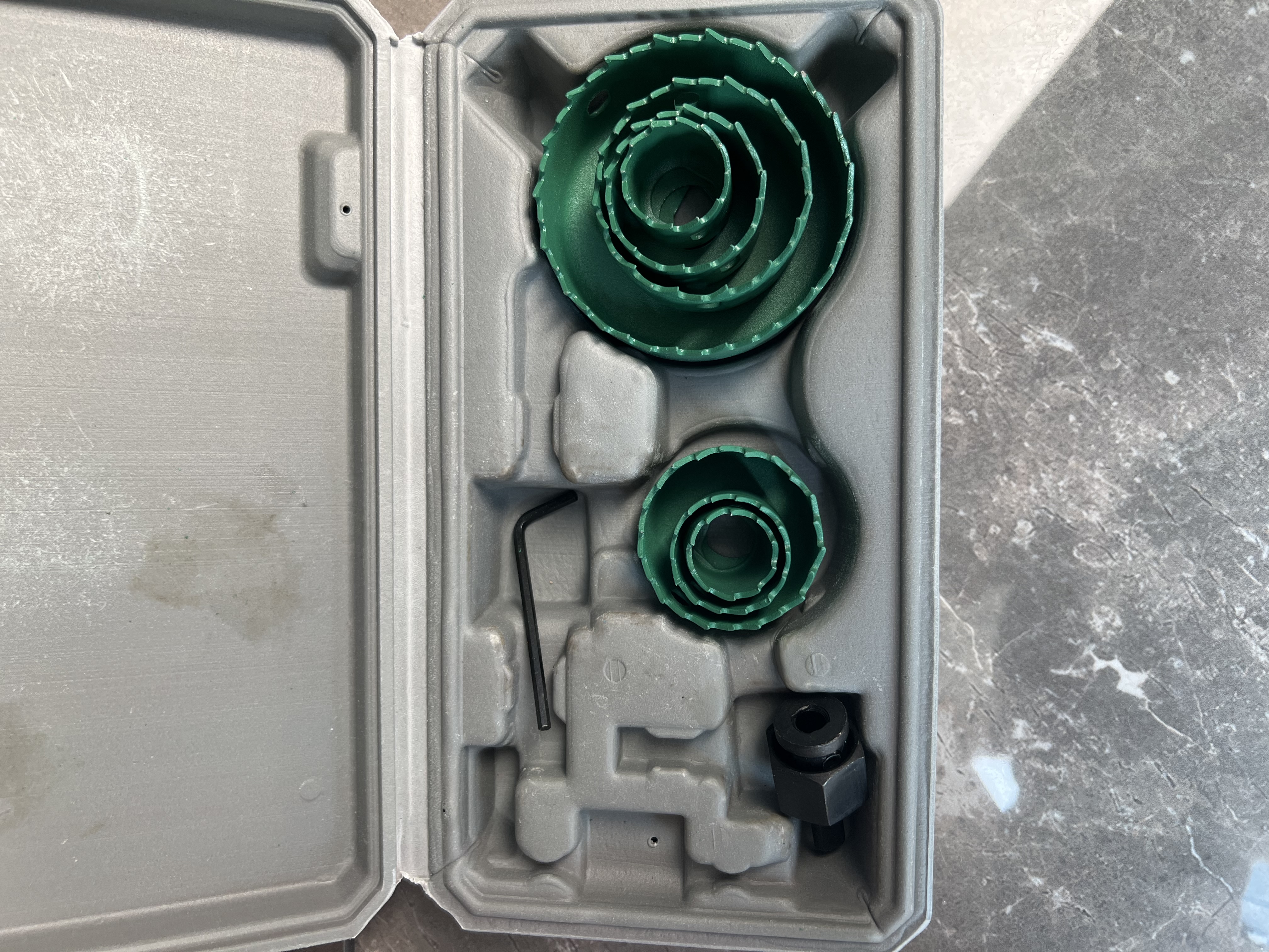 绿林（GREENER）木工开孔器套装金属打孔钻头铝合金木板石膏板专用 工业级11件套 实拍图