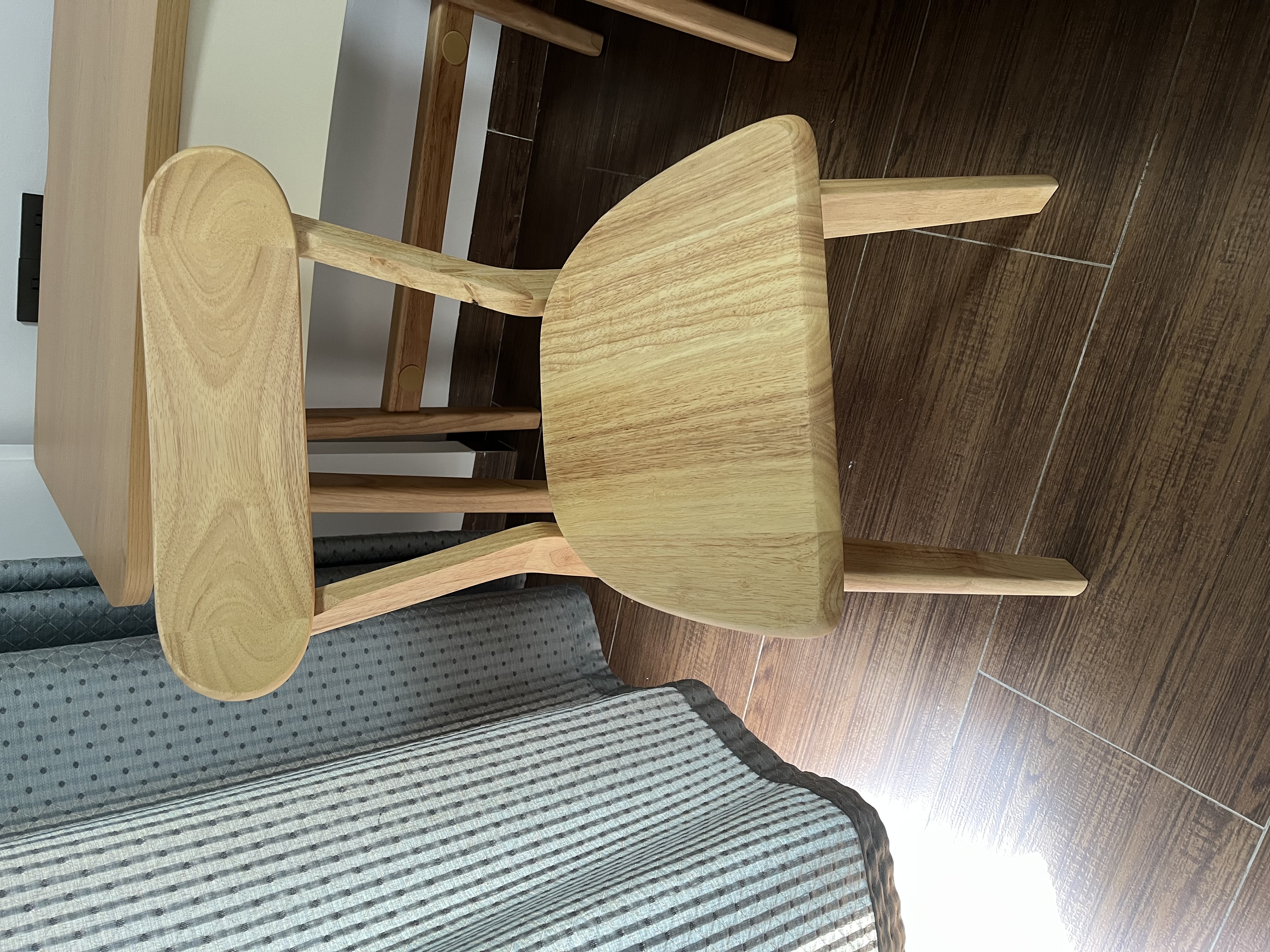 全品屋实木餐椅家用凳子久坐舒服餐桌座椅靠背休闲椅轻奢现代风路易斯椅 实拍图