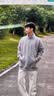 安德玛（Under Armour）UA秋冬Rival男子1/4拉链抓绒保暖长袖运动休闲卫衣1386016 浅岩灰025 M 实拍图