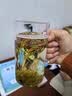 泥也茶杯子月牙杯茶杯男士泡茶专用绿茶杯玻璃杯月牙过滤茶杯喝茶水杯 实拍图