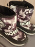 巴布豆（BOBDOG）男童雪地靴冬季新款中大童防滑加绒保暖儿童靴子 黑/白 31 适合脚长19.0cm 实拍图
