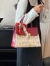 香微送妈妈生日礼物实用40喜婆婆婚包50母亲60长辈女士手提包包女新款 红色（精美礼盒装+花束丝巾） 实拍图