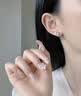 BJYLS999纯银针四叶草耳钉女士高级感足银针耳环耳饰生日礼物送女朋友 999足银针四叶草耳钉（蝴蝶礼盒） 实拍图