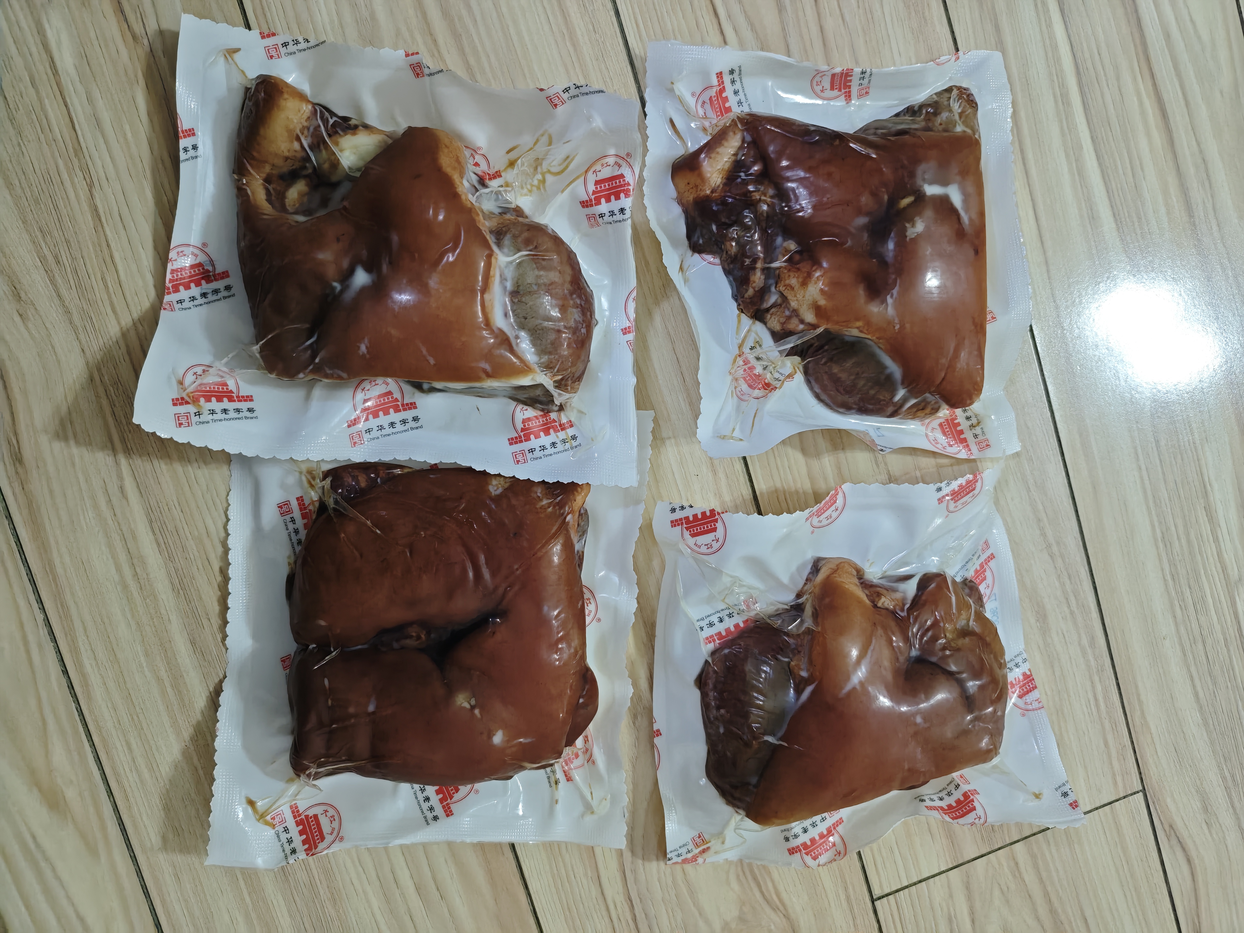 大紅門香卤猪头肉450g*4 熟食腊味即食扒猪脸肉卤味速食下酒菜量贩装 实拍图