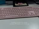 联想（Lenovo）无线键盘鼠标套装 键鼠套装 全尺寸键盘 商务办公 USB 适用笔记本台式机一体机 KN220/T221 粉色 实拍图