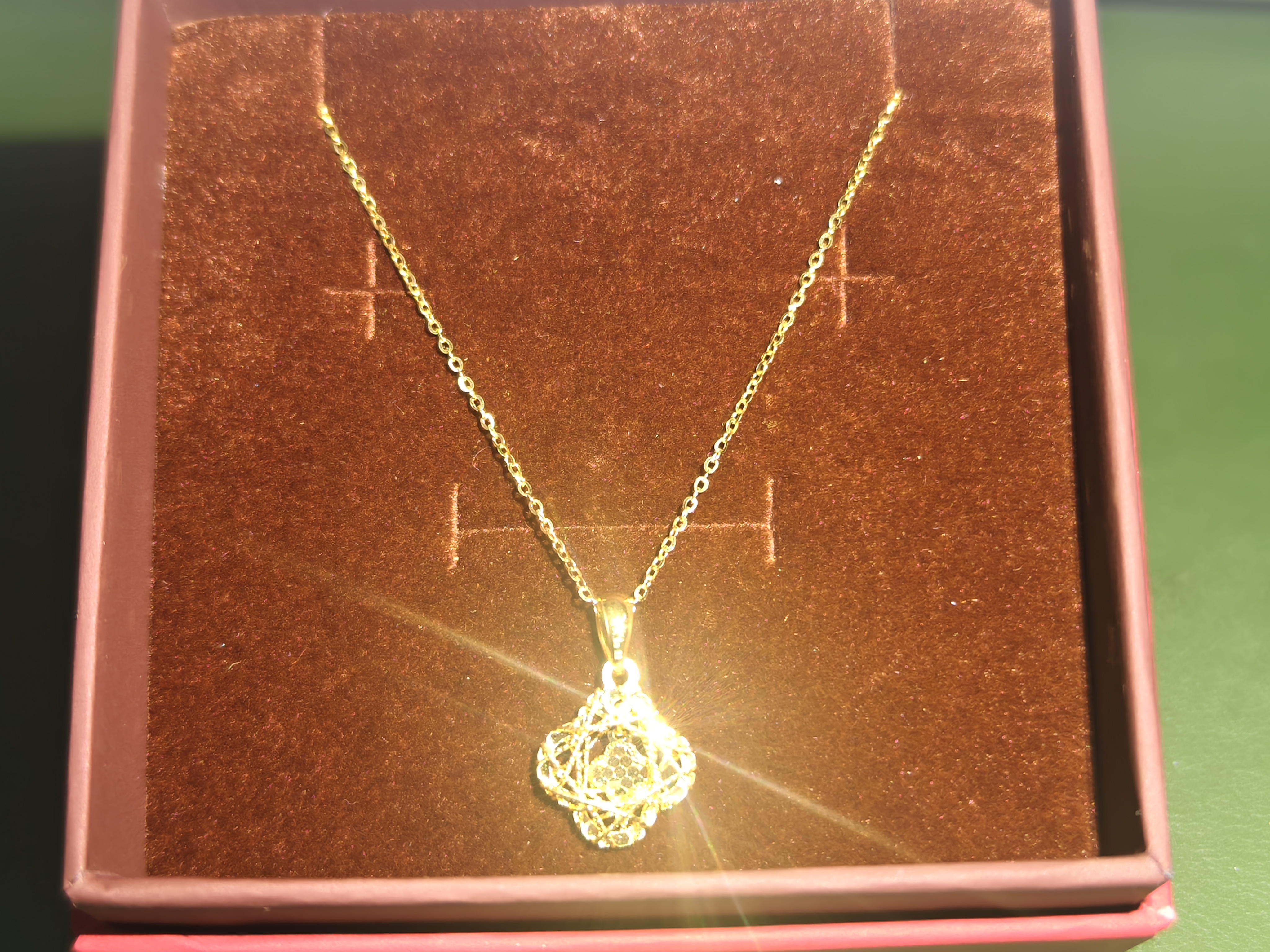 周大生（CHOW TAI SENG）七夕情人节礼物黄金项链碎冰冰四叶草足金项链送女友老婆生日礼物 实拍图
