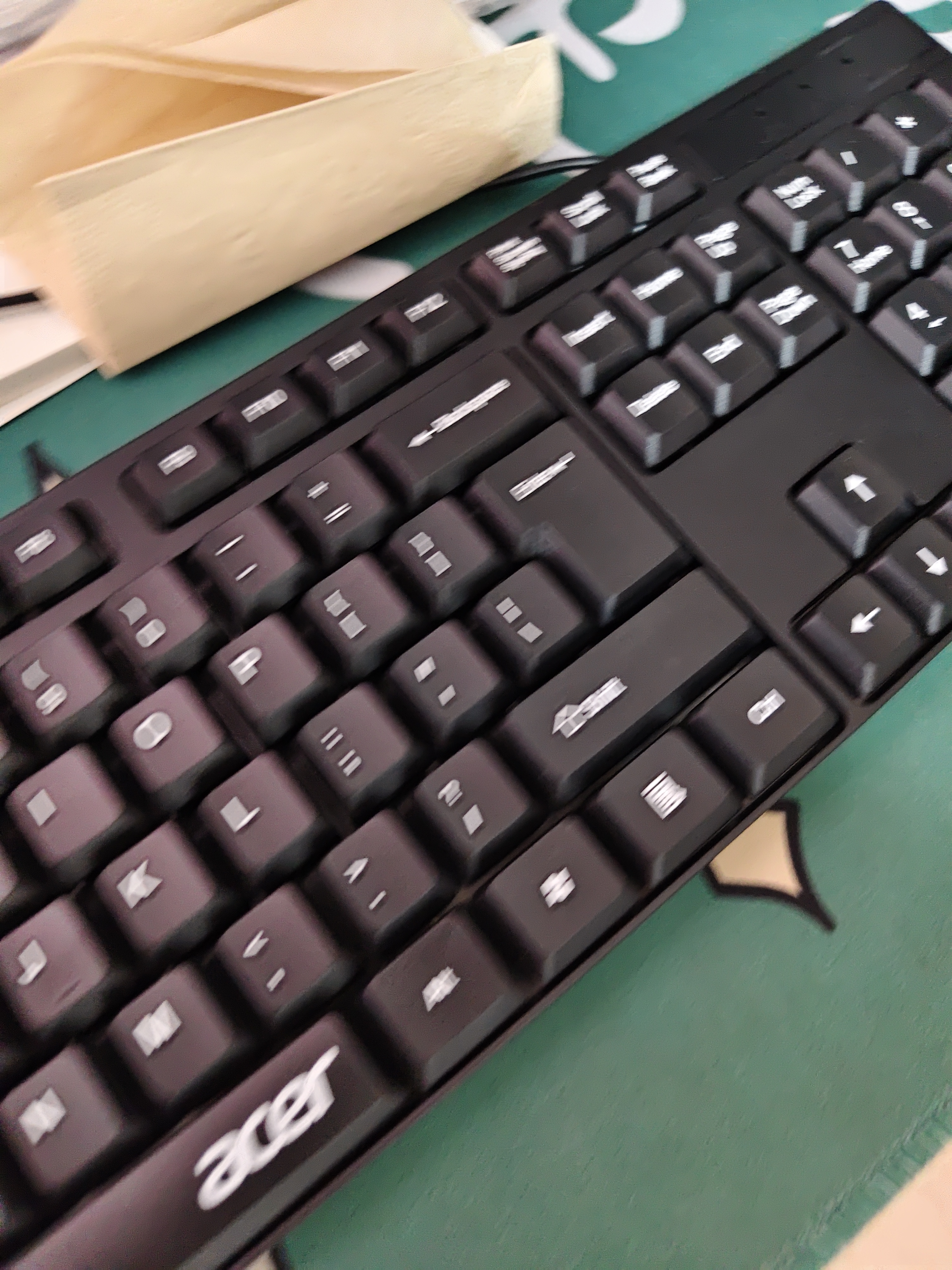 宏碁(acer) 键盘 有线键盘 办公键盘 笔记本键盘 电脑键盘 防泼溅 经典手感 OKW247 实拍图