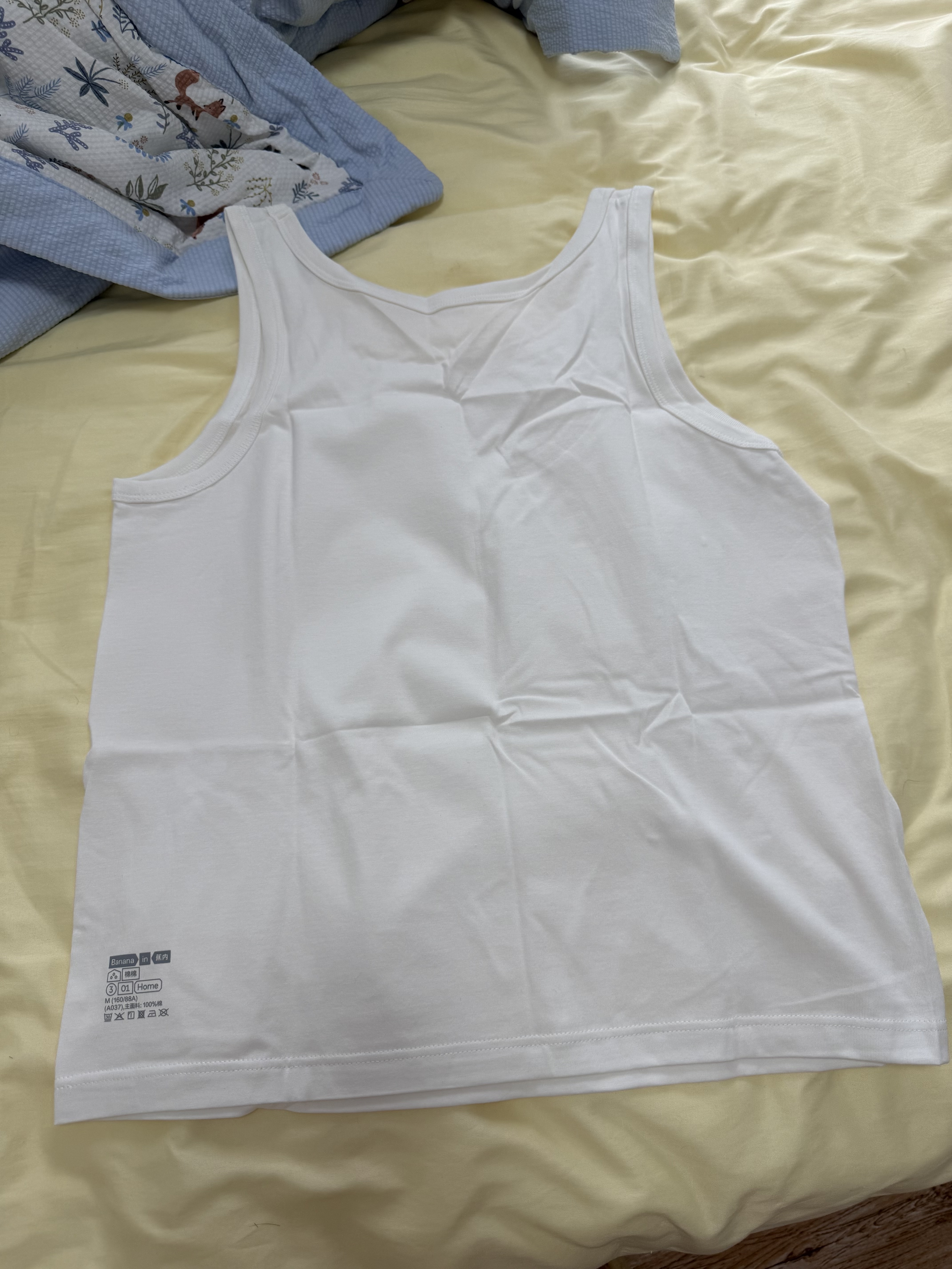 蕉内棉棉301H女士背心100%纯棉窄肩全棉家居服无袖无侧缝睡衣可外穿 实拍图