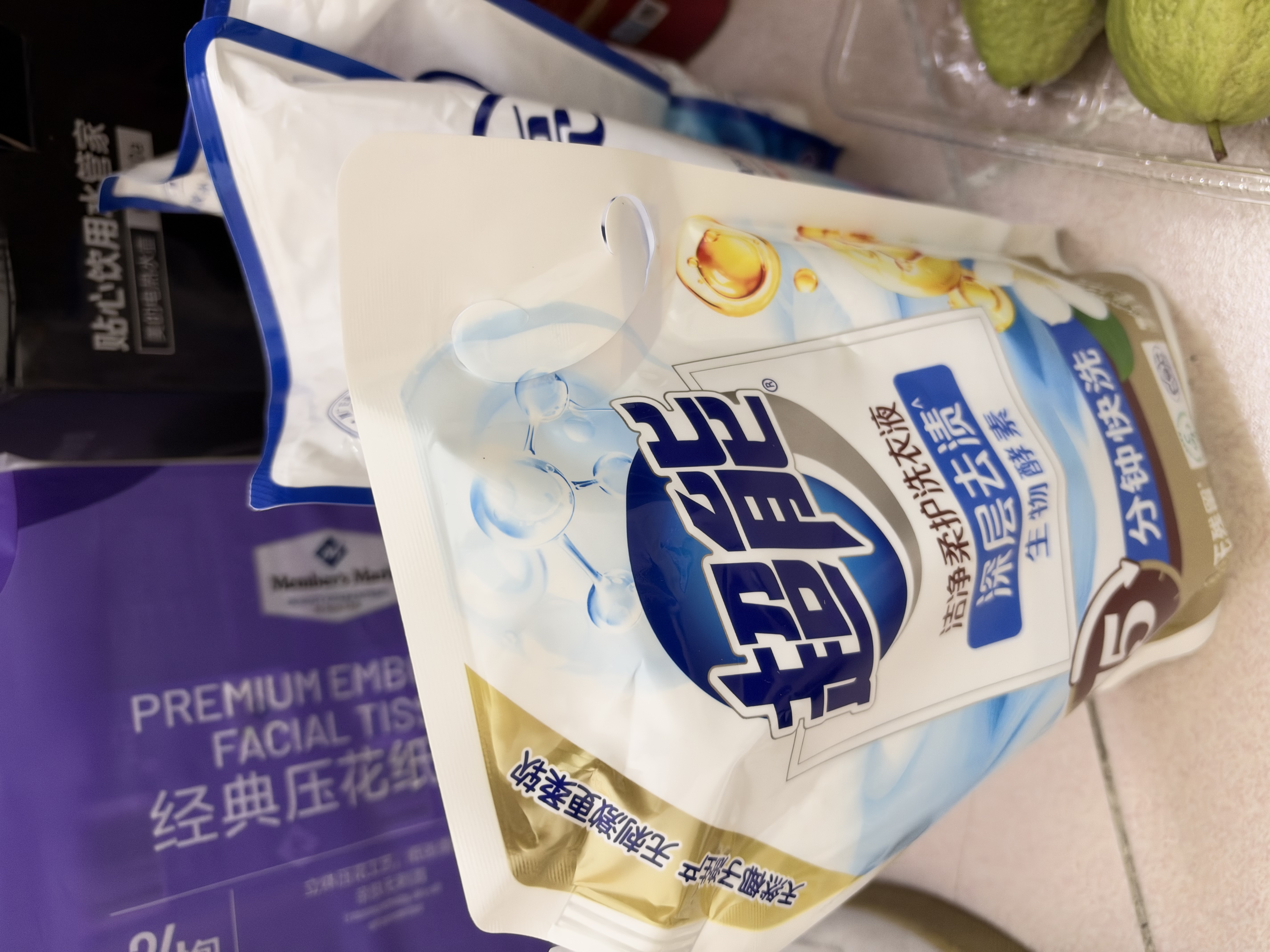 超能【肖战同款】洁净柔护洗衣液 橙花茉莉香 1kg*1袋 15分钟快洗 实拍图