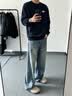 Dickies卫衣男 情侣春秋休闲百搭长袖t恤男纯色圆领宽松男士上衣 实拍图
