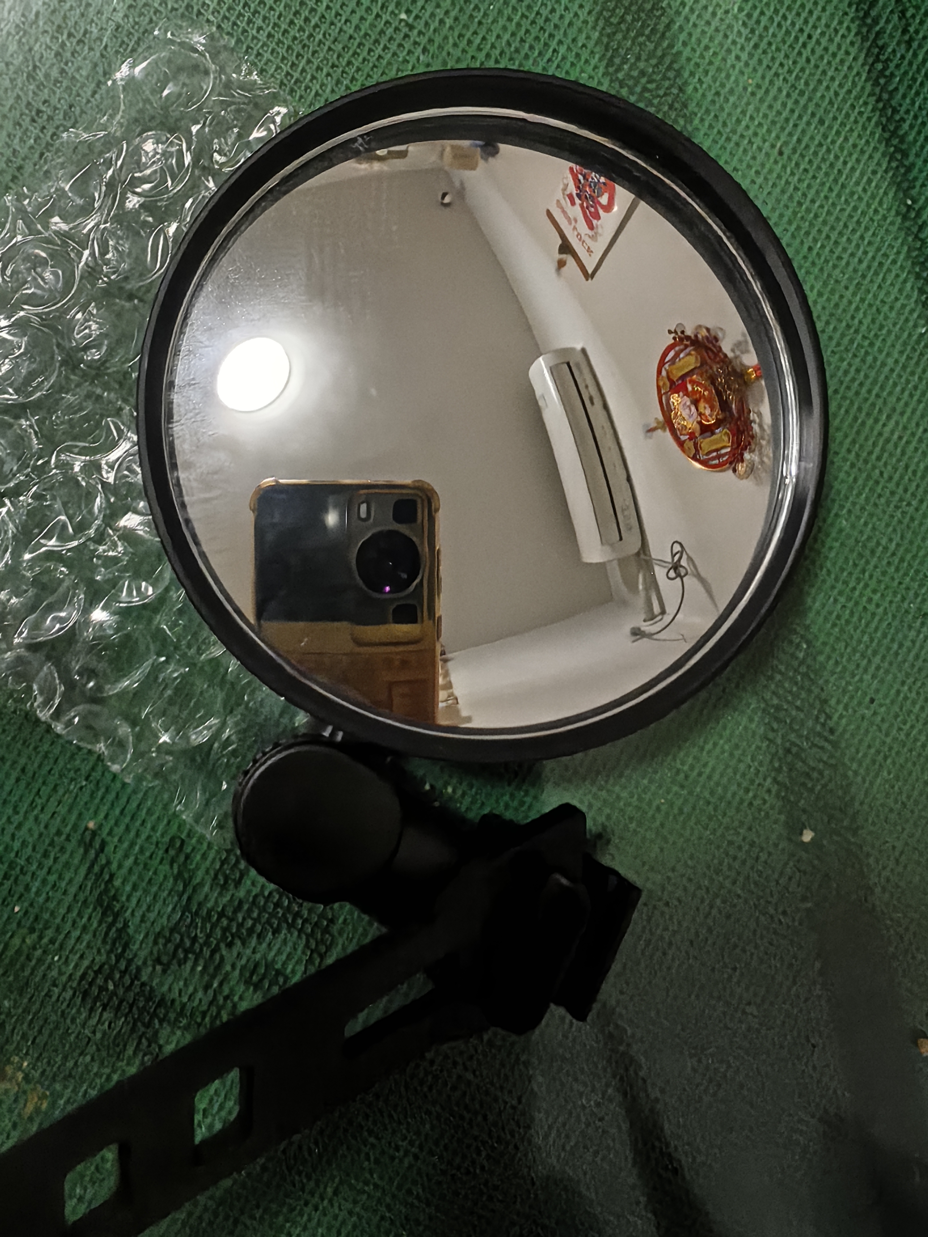 户外器材拍照反光镜电动车后视镜山地车凸面镜 动车反光镜 高清后视镜倒车镜通用 高清凸面镜:大号1个装【耐磨耐摔】快装免拆 一件 实拍图